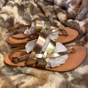 Joie A LA PLAGE Leather Buckle Thong Sandals — 7 / 37